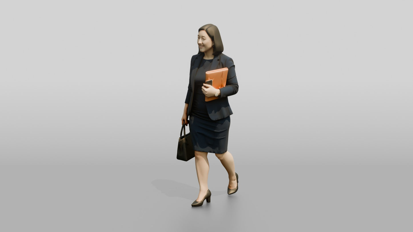 Businesswoman Holding a Folder
