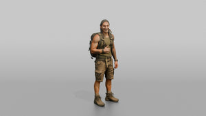 Hiker Giving a Thumbs-Up - 3D character model, view 1