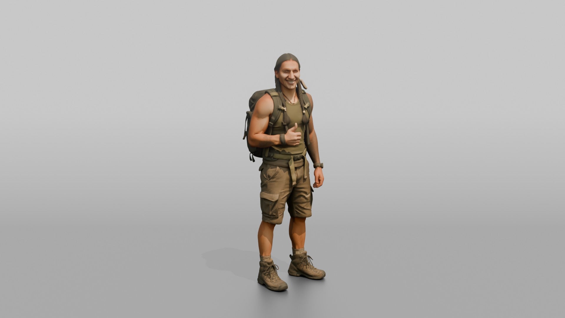 Hiker Giving a Thumbs-Up