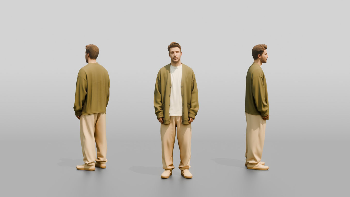 Cozy Oversized Casual Man 14