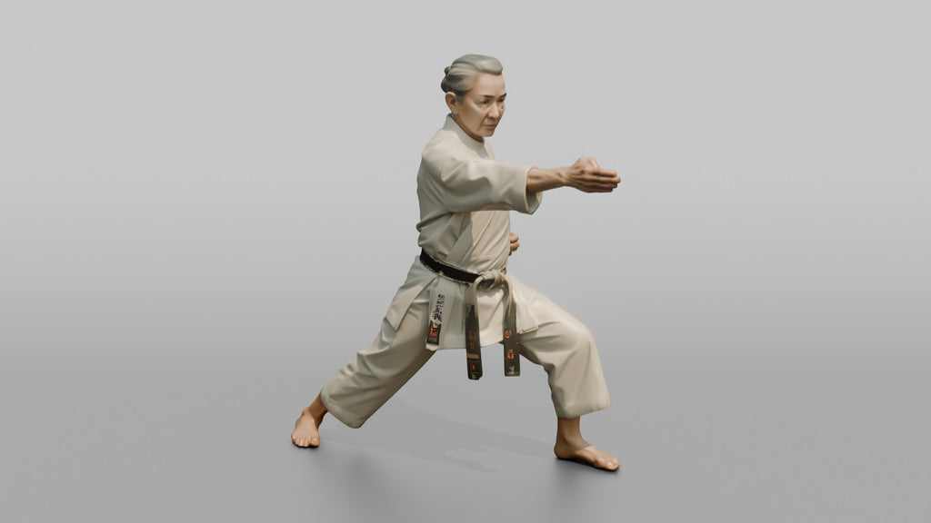 Karate Fighter Precise Spear-hand Strike