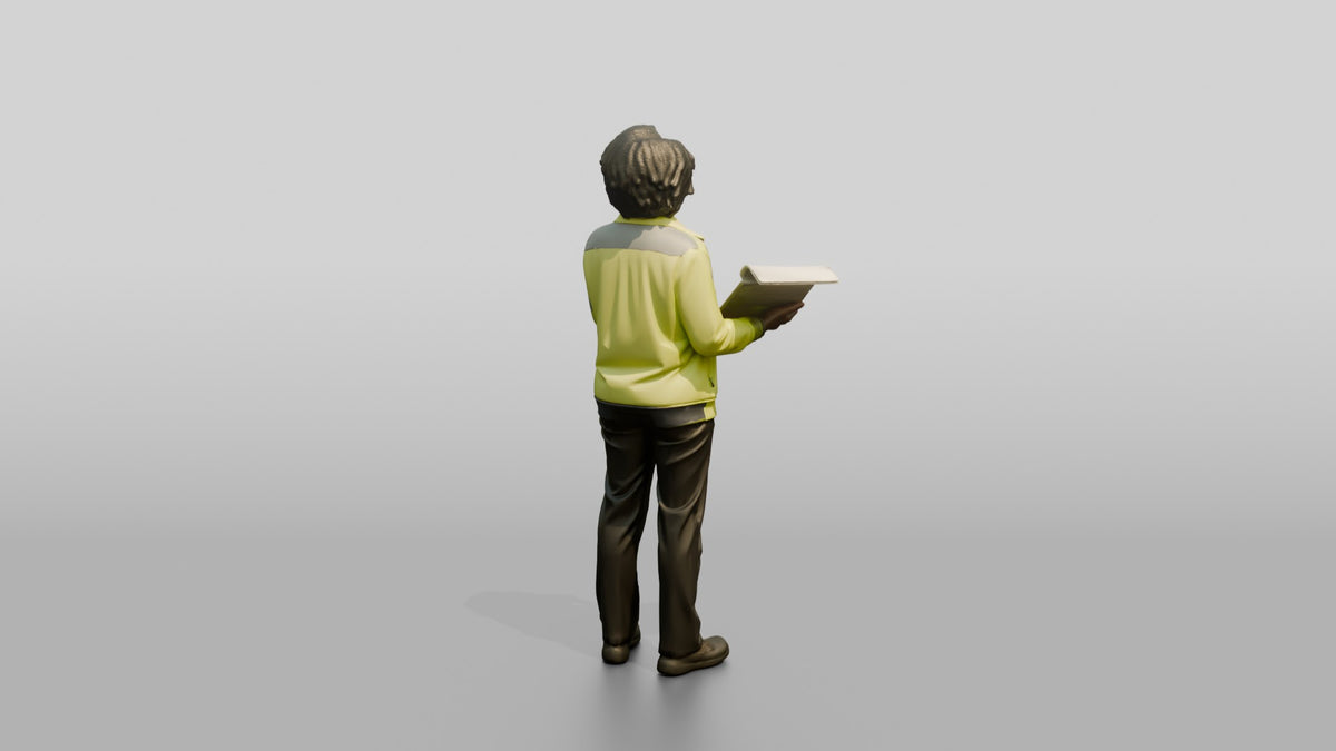 Construction Worker Woman 97 - 3D character model, view 3