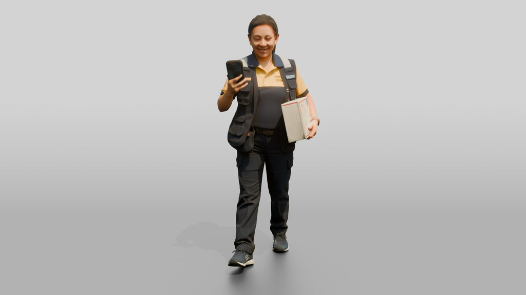 Postal Worker with Package