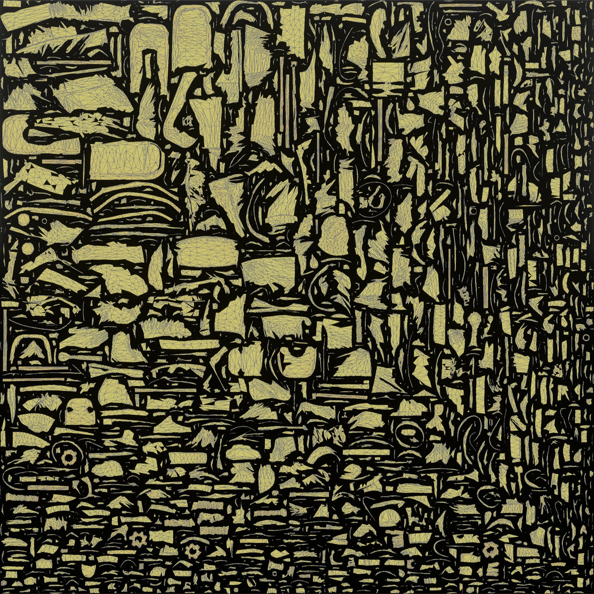 Winter Hiker Stepping Through Deep Snow - UV layout, metallic roughness map