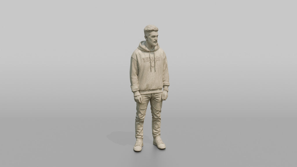 Middle Eastern Man in Dark Hoodie and Jeans