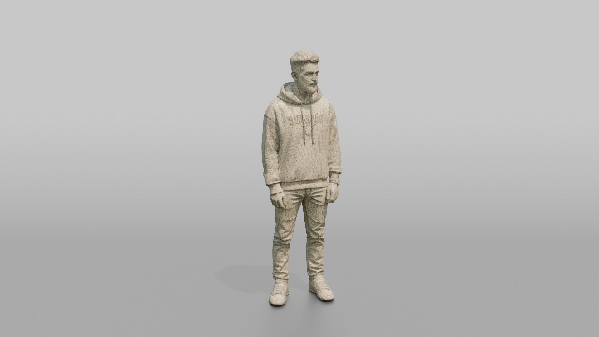 Middle Eastern Man in Dark Hoodie and Jeans