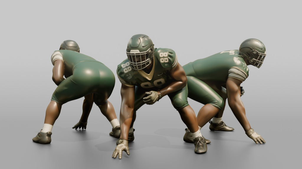 Tight End with His Hand in the Dirt