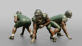Tight End with His Hand in the Dirt