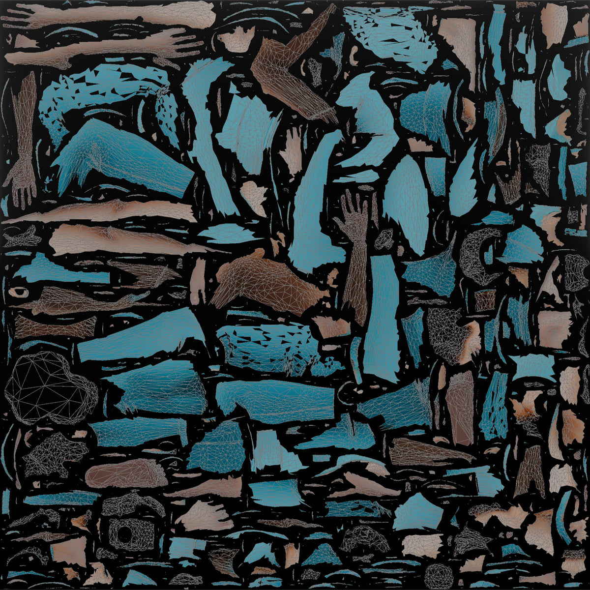 Bodyweight Athlete Woman At The Top Of A Glute Bridge - UV layout, base color map