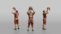 Player Raising His Helmet Triumphantly