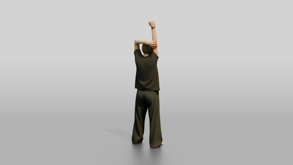 Woman Stretching Overhead Shoulder