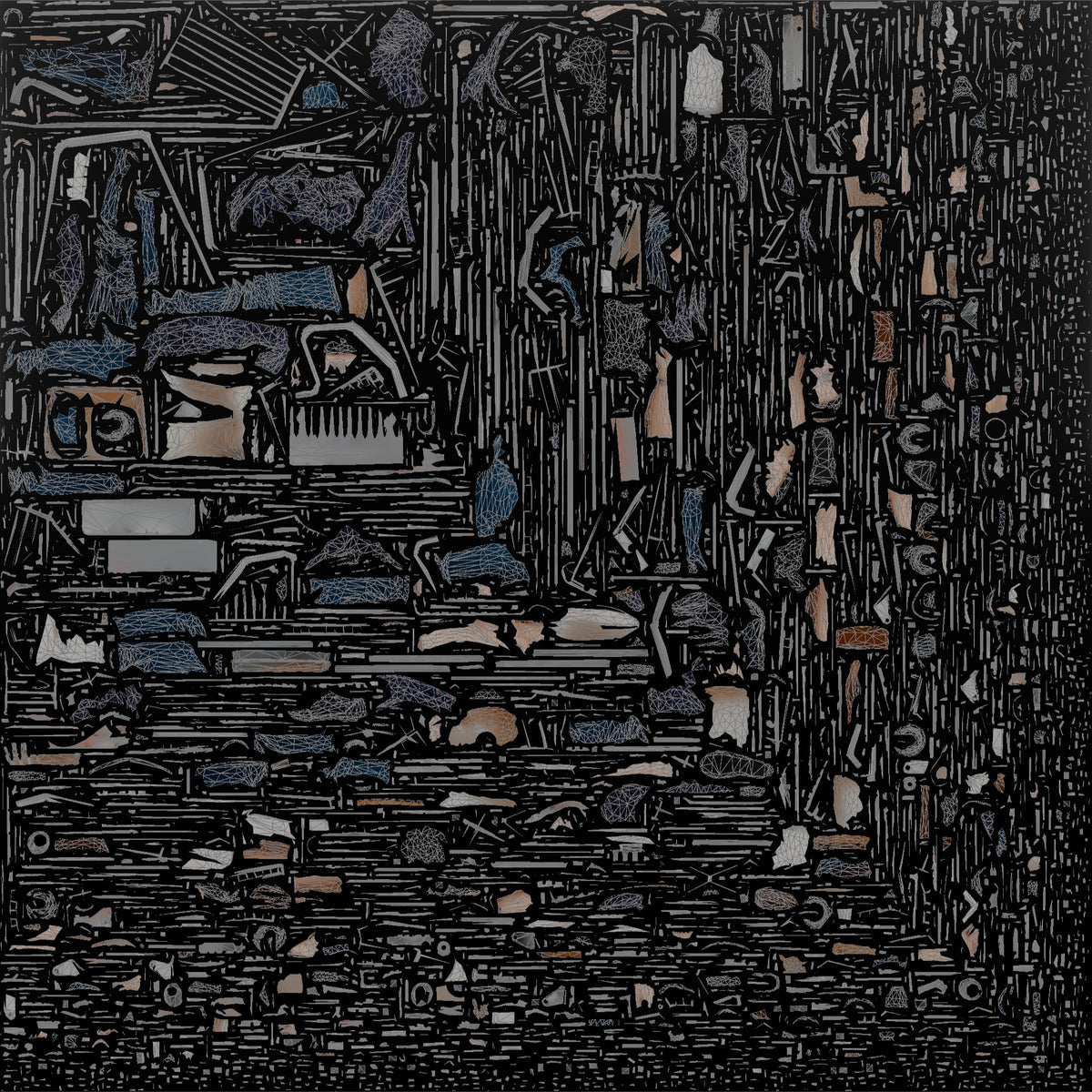Woman Customer Pushing A Shopping Cart With An Empty Child Seat - UV layout, base color map