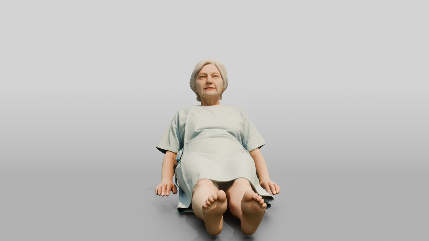 Elderly Woman Patient Lying Down