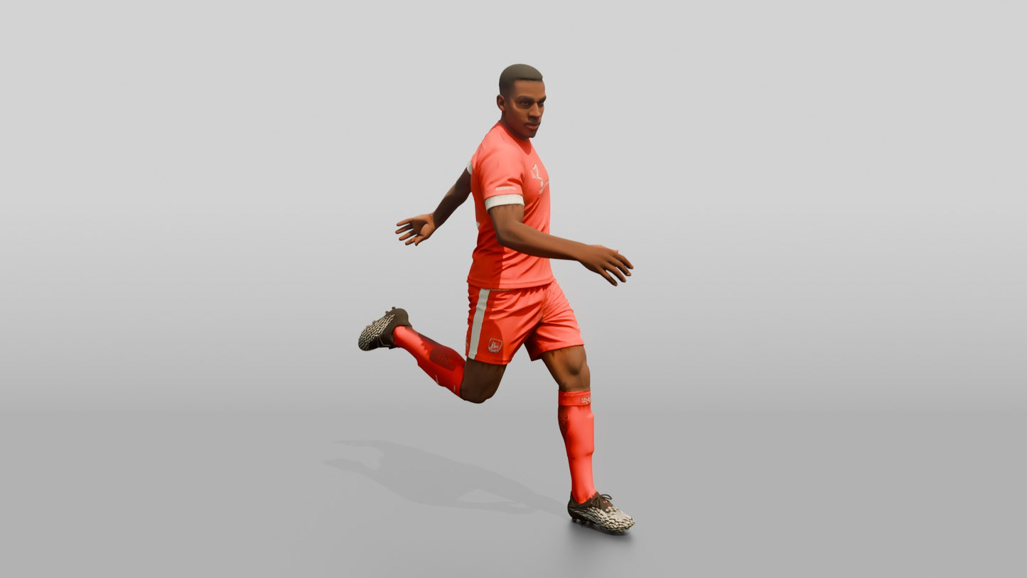 Soccer Player Toe-Poke Finish