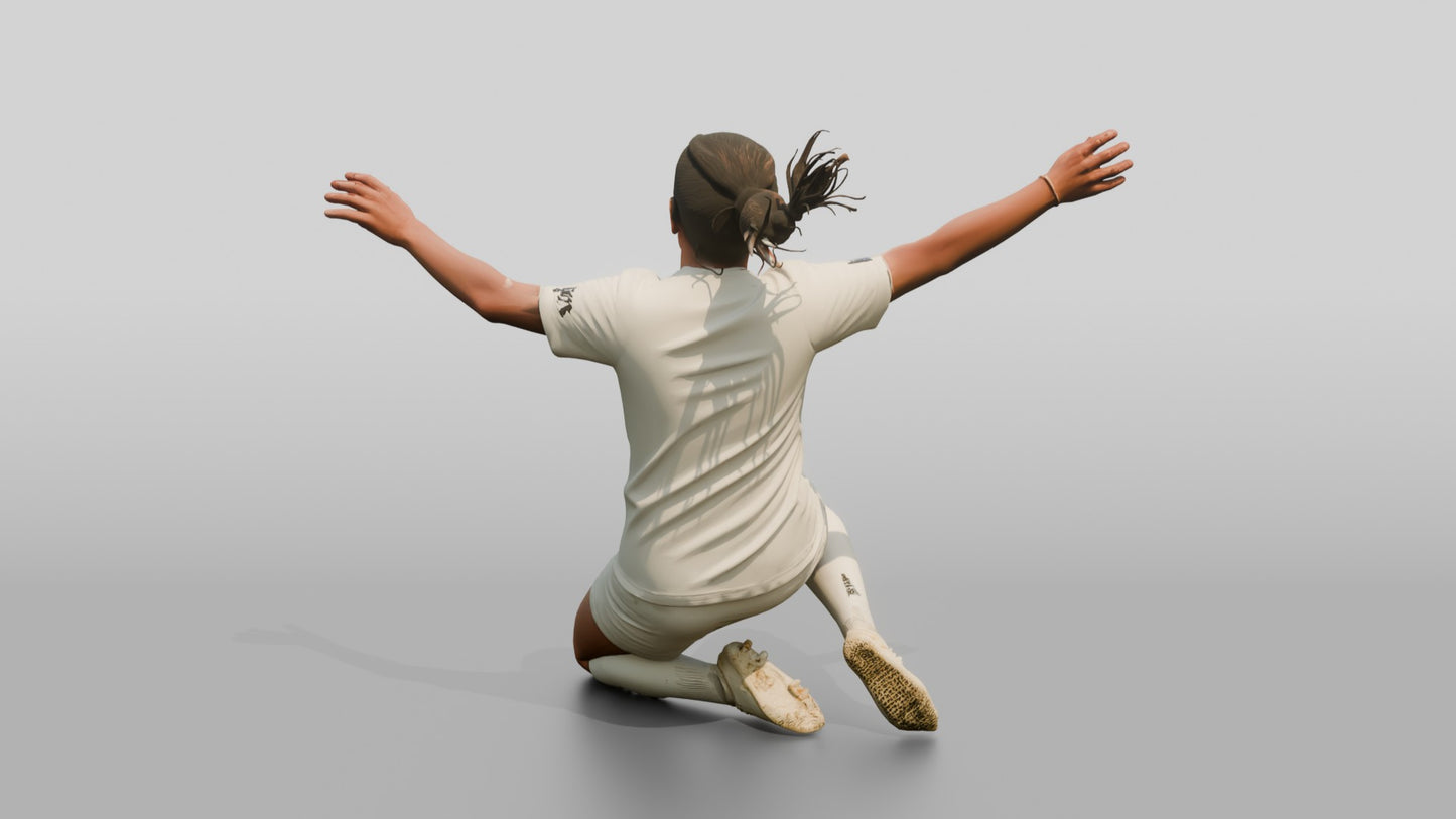 Soccer Player Knee-Slide Goal Celebration