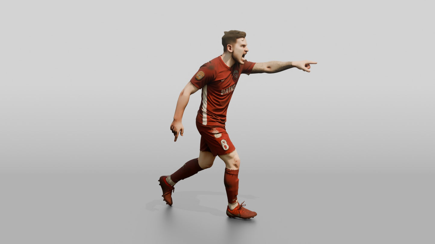 Soccer Player Side-Tackle