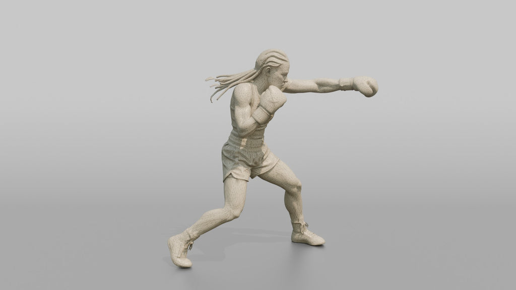 Boxer Explosive Straight Right Punch