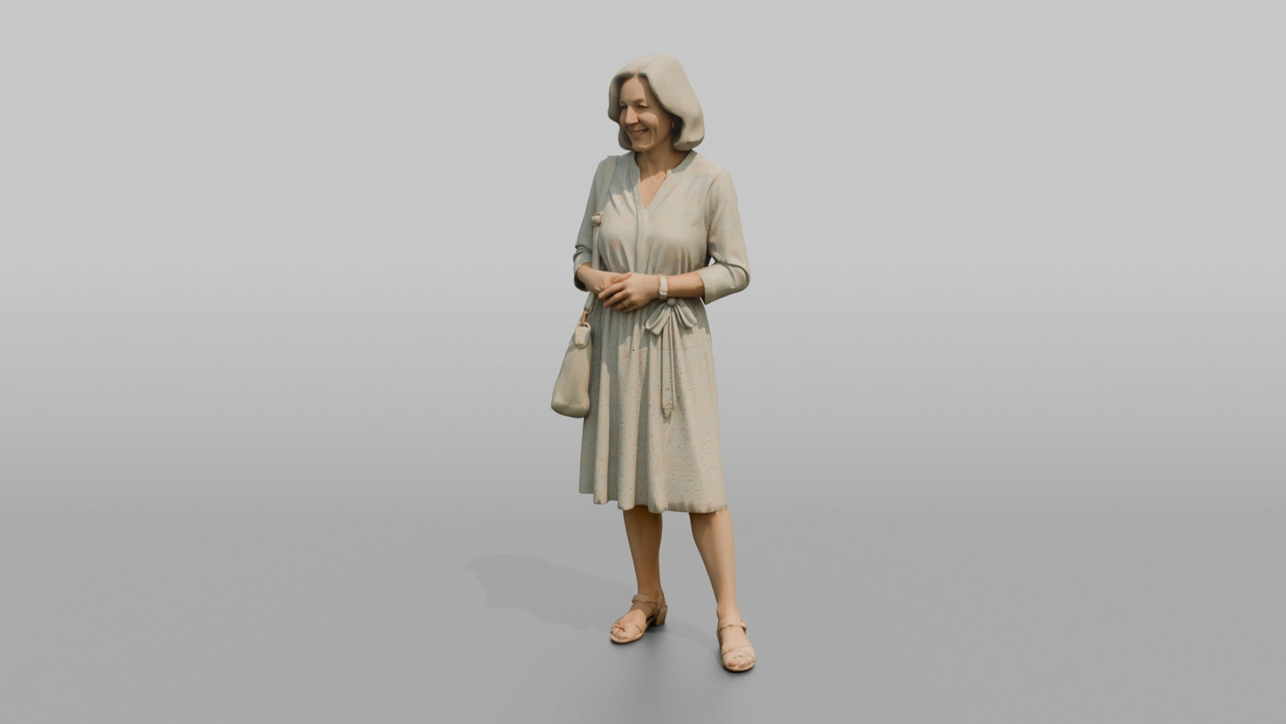 Dutch Grandmother in a Pastel Summer Dress