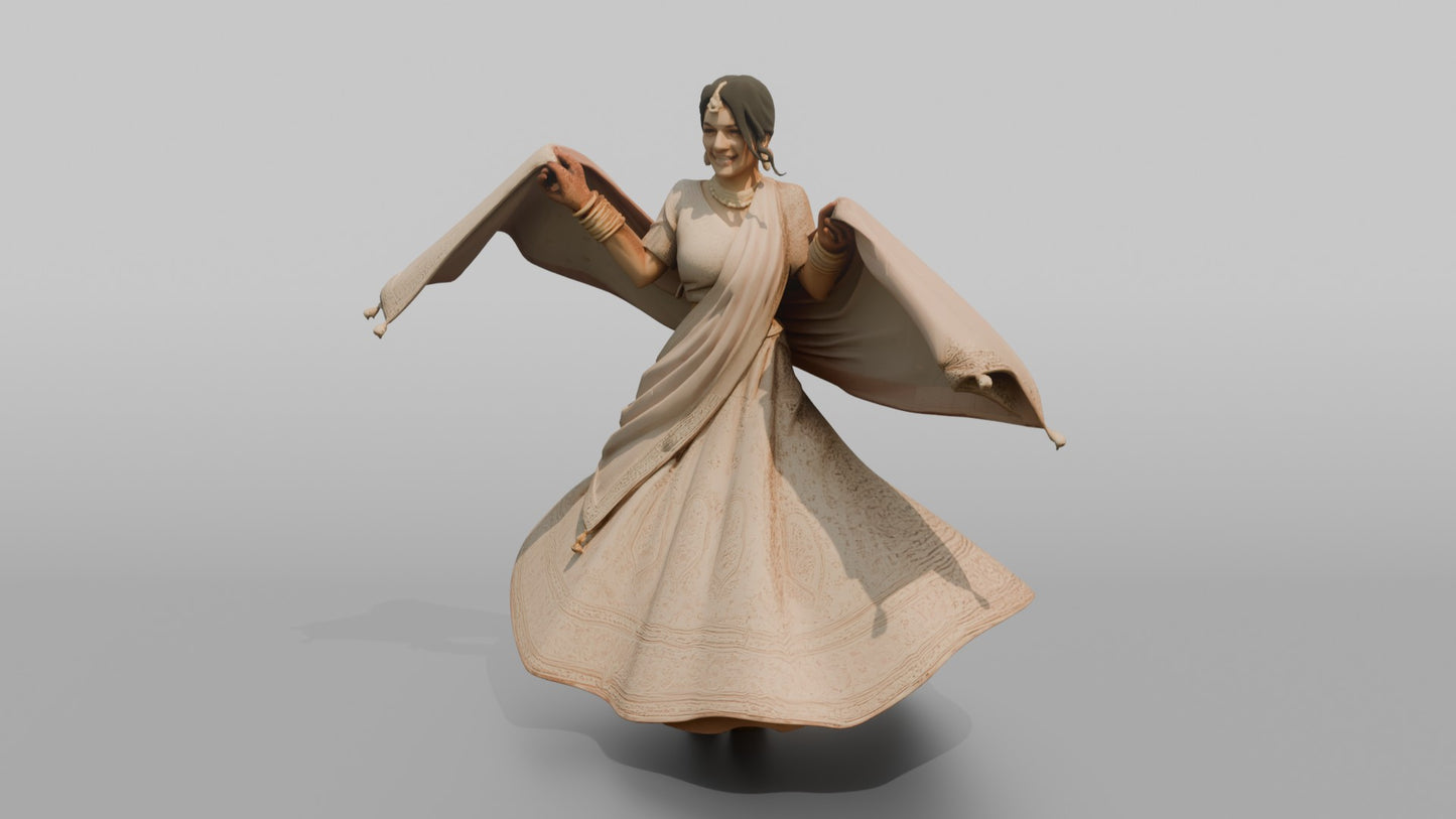 South Asian Bride Spinning in a Pastel Lehenga
