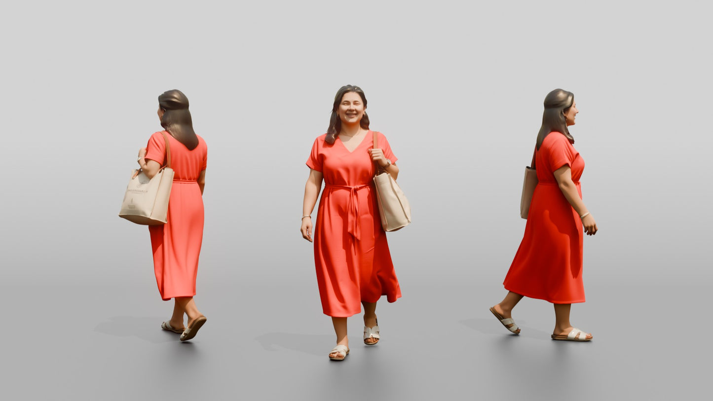 Plus-Size Maltese Woman Carrying a Tote Bag