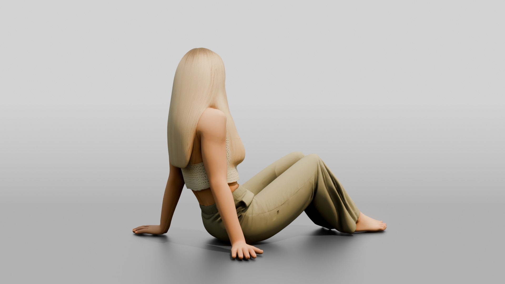 Woman Seated on the Floor
