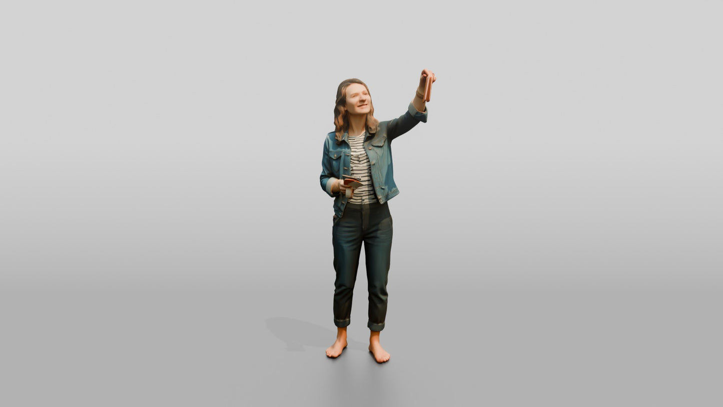 Woman Taking a Photo with Her Phone