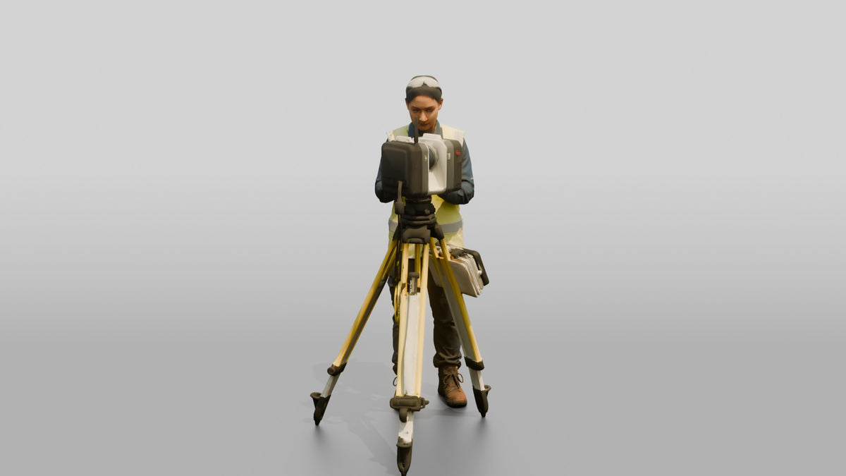 Construction Worker Woman 66 - 3D character model, view 4