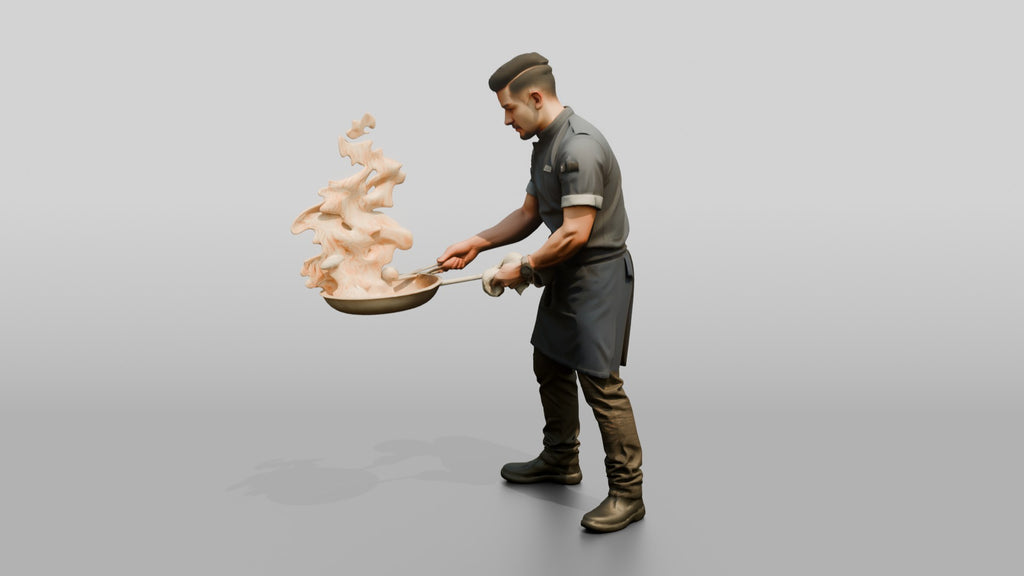 Sous Chef Flaming a Pan