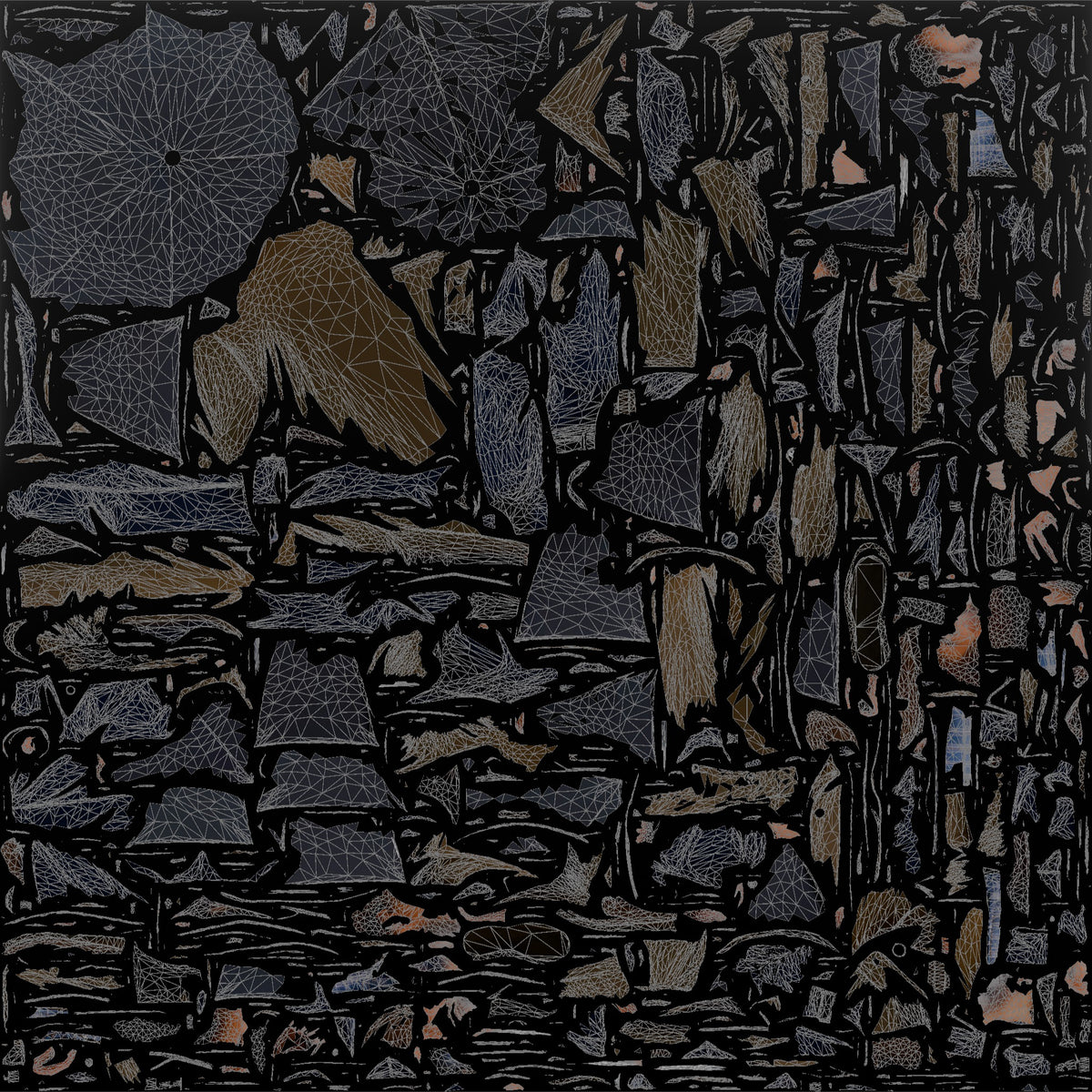 Father Holding An Umbrella Overhead, Looking Up At The Sky - UV layout, base color map