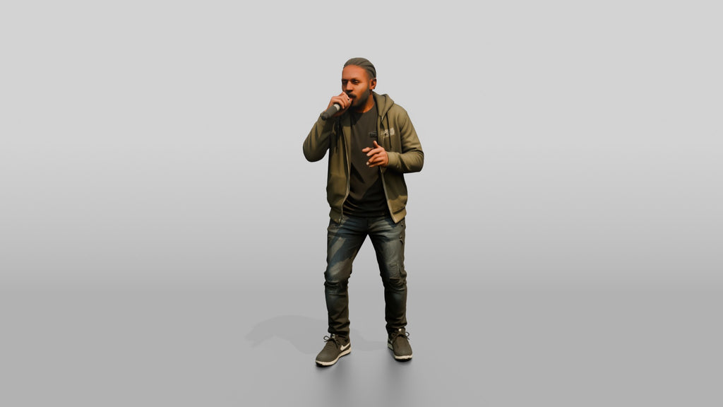 Hip-Hop Beatboxer with Microphone