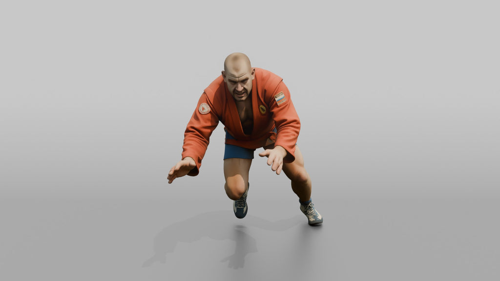 MMA Fighter Sprint to Execute a Double-leg Takedown