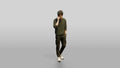 Young Chinese Man Walking and Talking on Phone