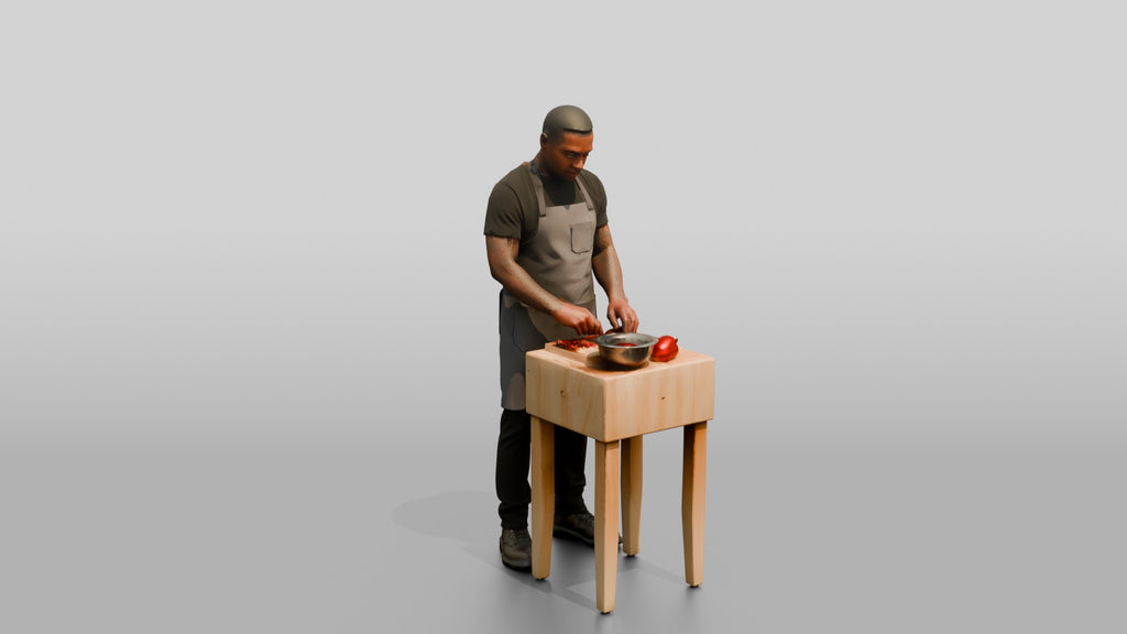 Chef Chopping Bell Peppers
