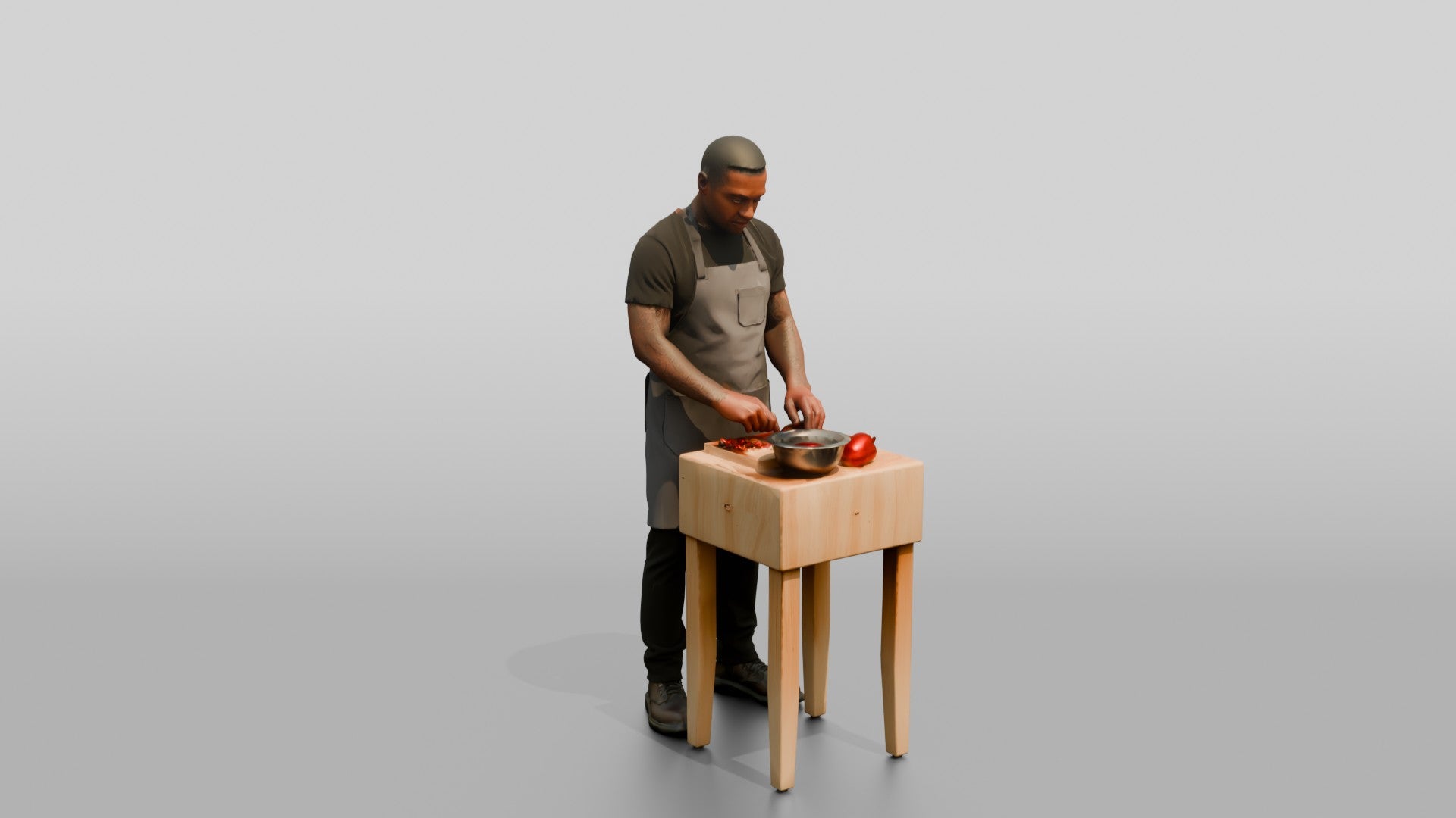 Chef Chopping Bell Peppers