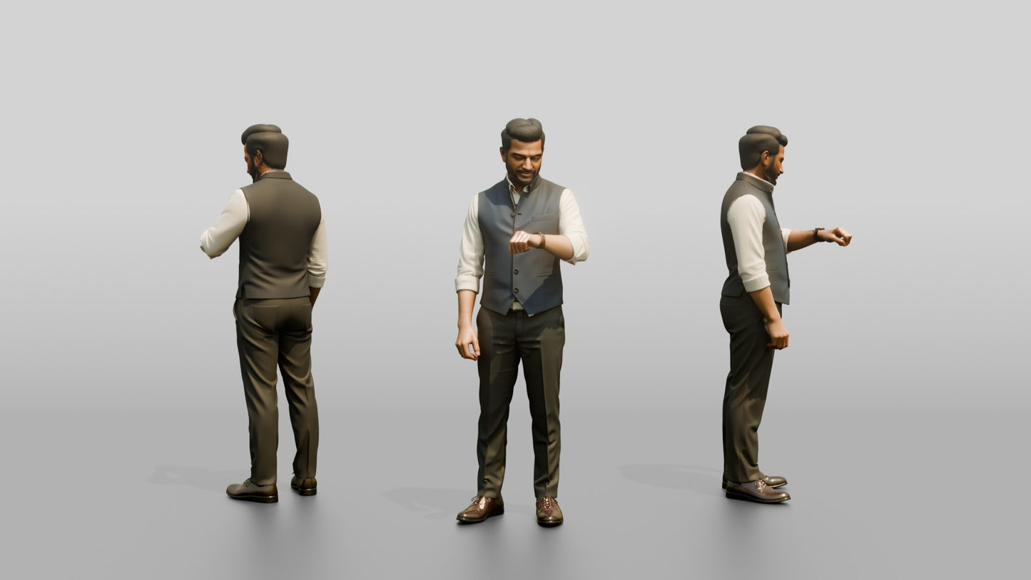 Businessman Checking His Watch
