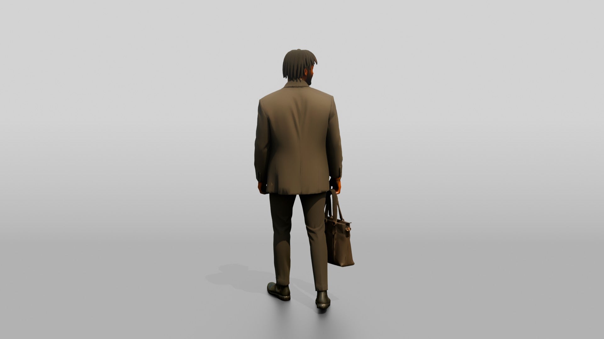 Stylish African Man in an Oversized Blazer with a Tote Bag